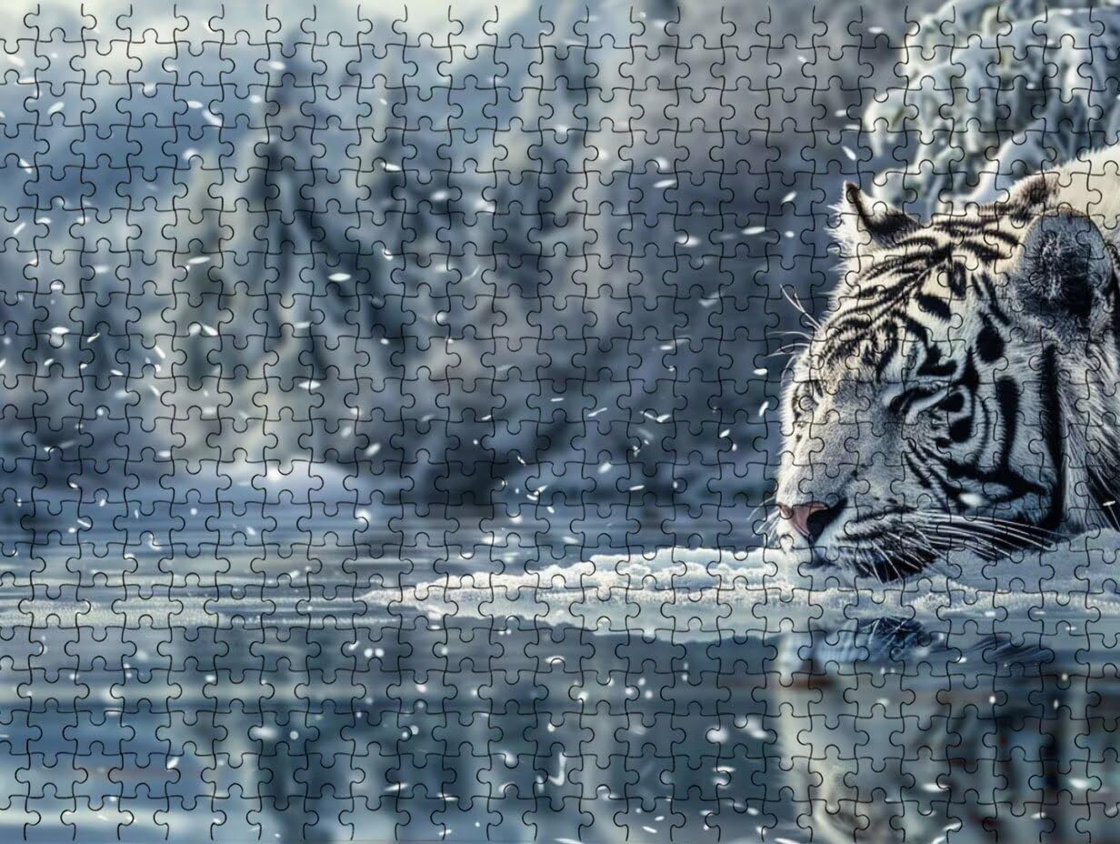 Clásicos Puzzle 5000 para Adultos, Tigre De MontañA Nevada LDYQS7-637