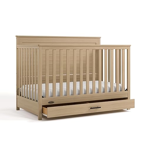 Tristan 5-in-1 Convertible Crib with Drawer (Driftwood) – GREENGUARD Gold