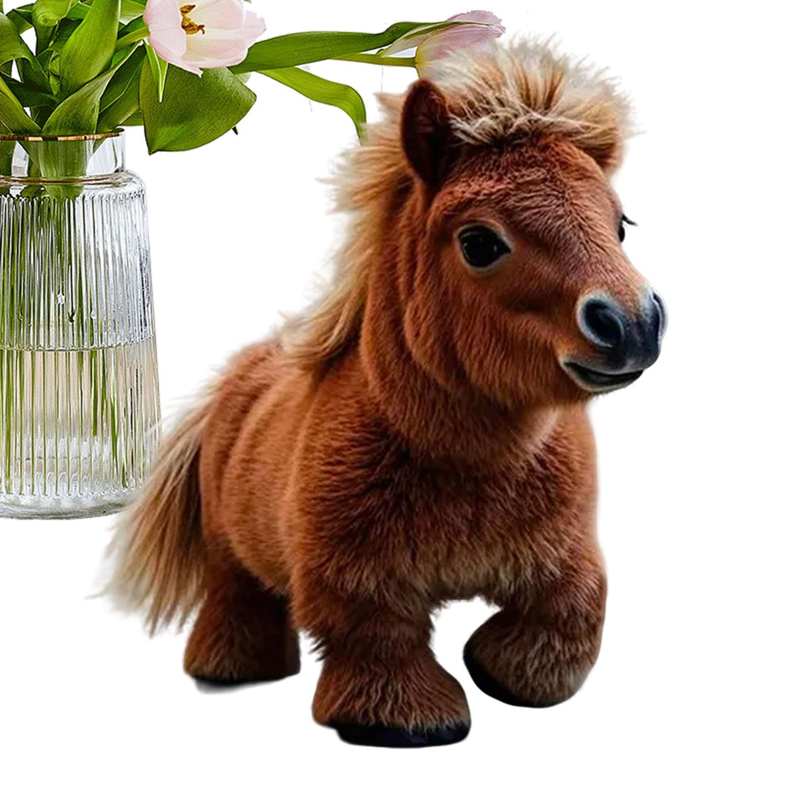Horse Robot - Electronic Moving Doll, Cuddly Kids Robot Pet, Touch-Sensitive Ponys Toy | Smart Motion Horse Plush, Artificial Intelligence Riding Pet, Adorable Four-Legged Creature