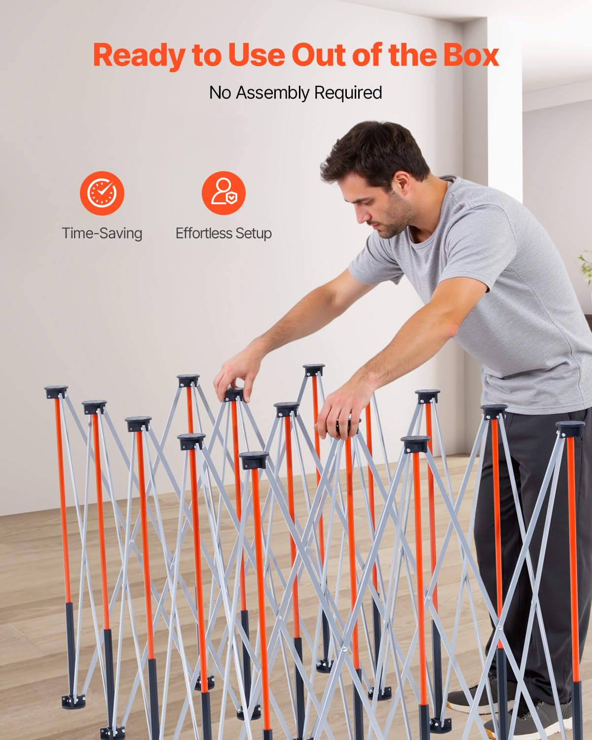 VEVOR Banco de Trabajo Plegable Portátil, Banco de Trabajo 2455 x 1260 x 733 mm con Bolsa de Almacenamiento (Tablero no Incluido), Capacidad de Peso de 2724 kg para Garaje, Taller y Exterior