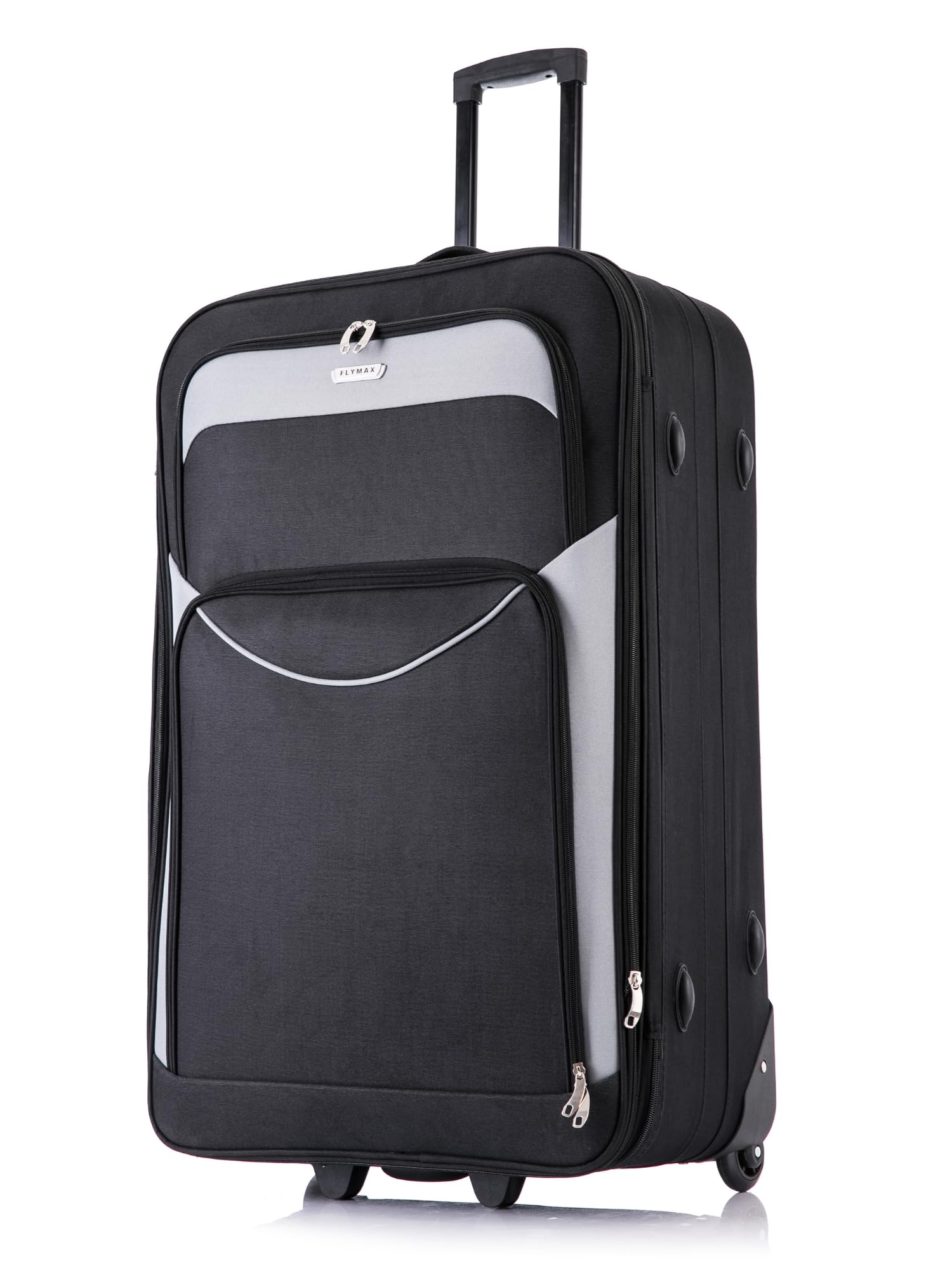 32" Extra Large Suitcase Lightweight Luggage Expandable Hold Check in Travel Bag on Wheels Black 129L