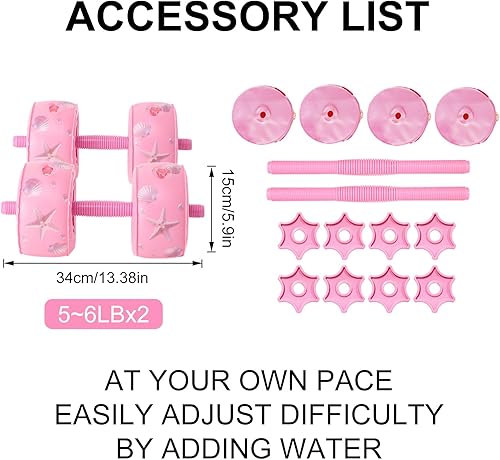 Miniatura 4 de Water Filled Dumbbells Set for Women Travel Weights Adjustable