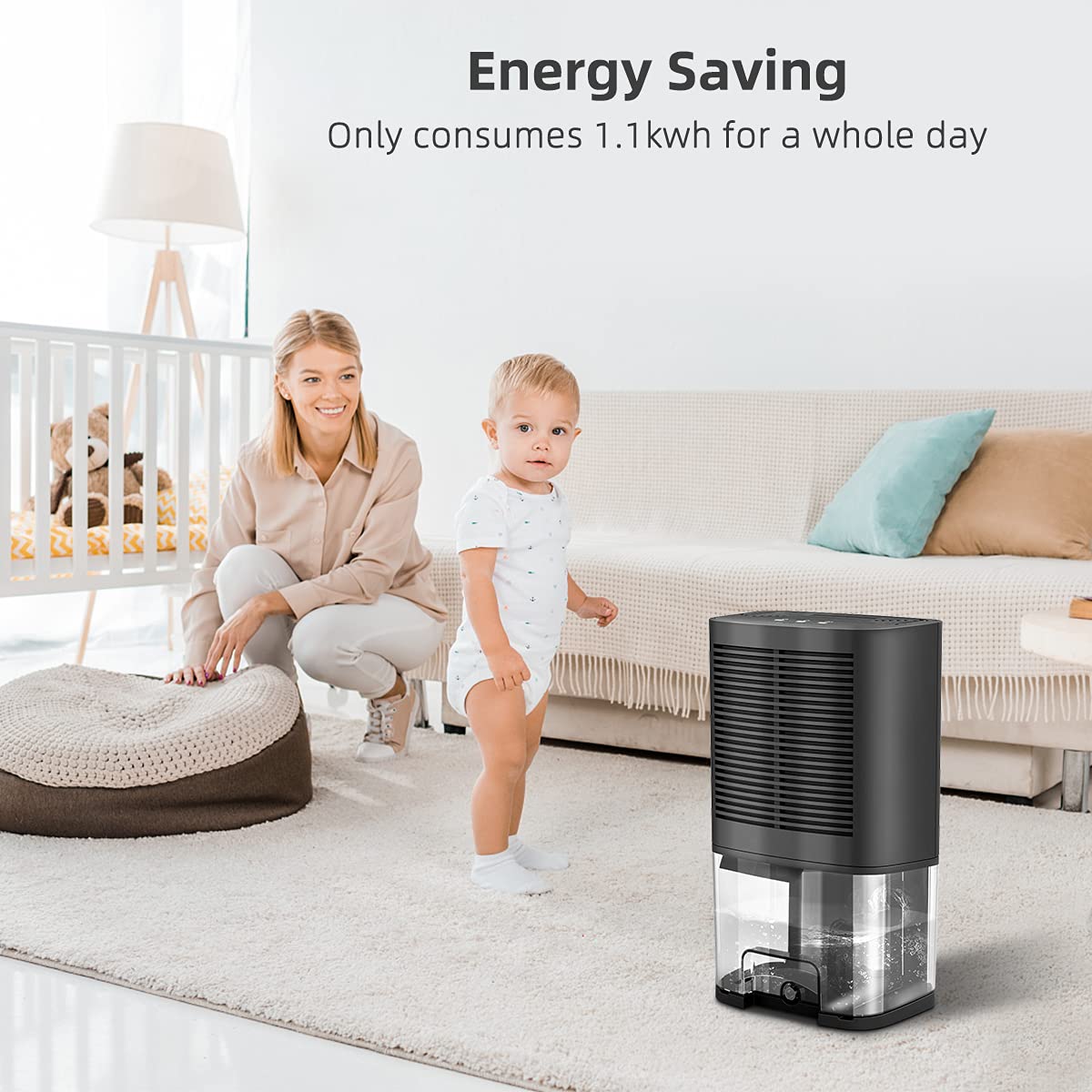 Dehumidifiers with Drain Hose, Small Dehumidifiers for Home 350 sq.ft, Portable Dehumidifiers