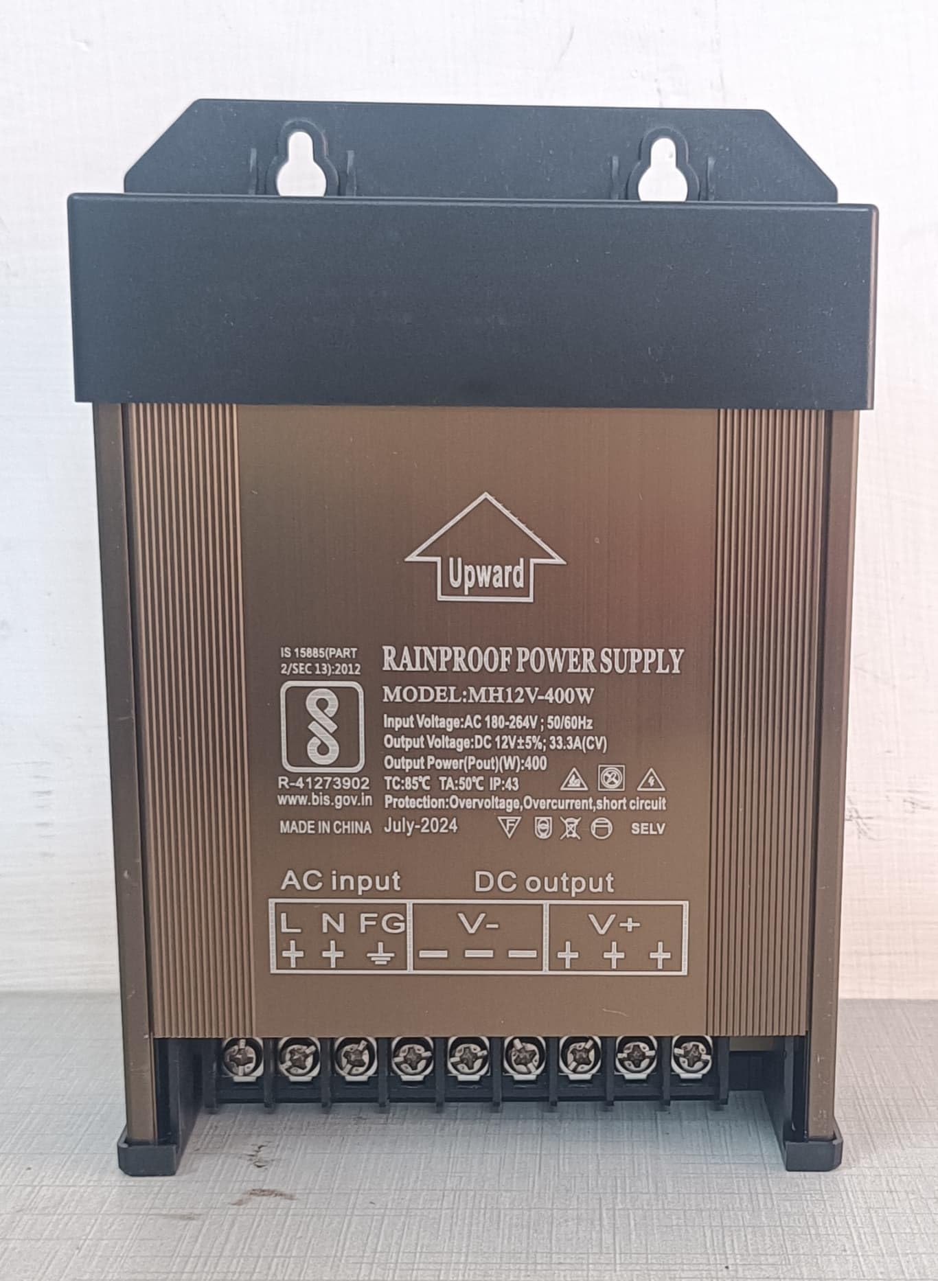Ansh Enterprise 12V DC Power Supply 400W 33.3A RAIN Proof SMPS, Input 180-264V AC Output 12V DC Converter | IP43 Waterproof, DC Switching Switch for Power Supply Strip, LED Panels, CCTV (Pack of 2)-picture-24