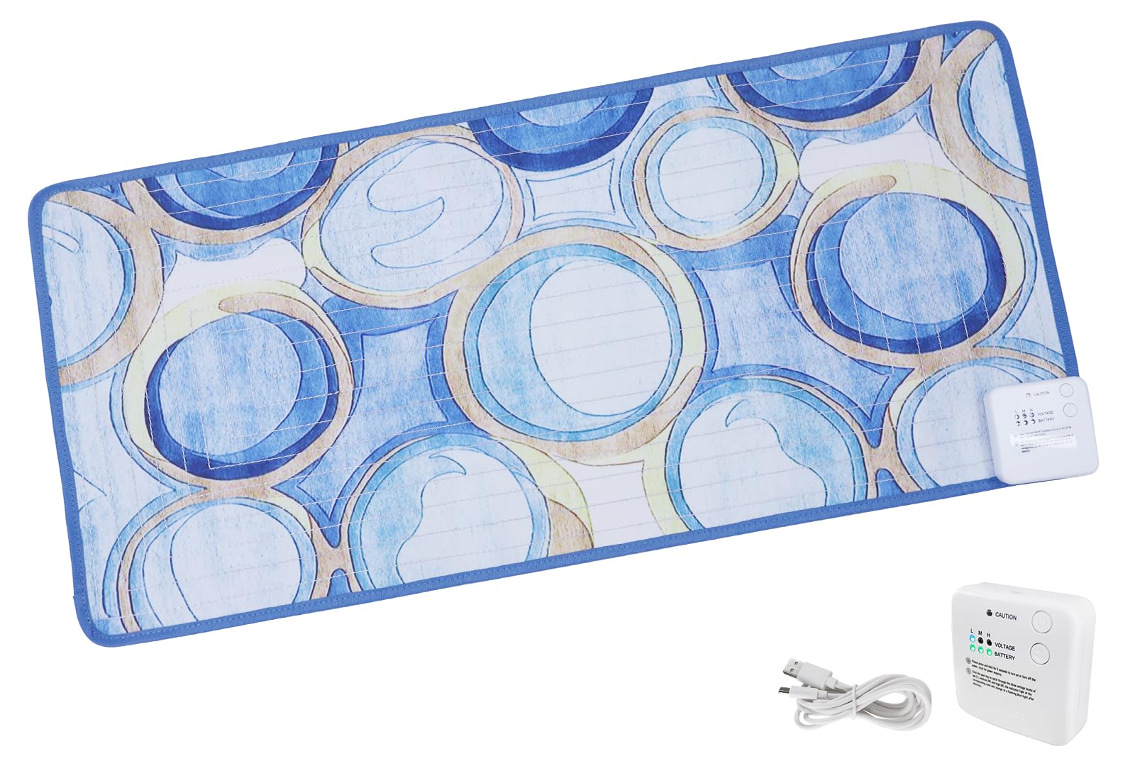 DOGNESS Rechargeable Pet Shock Mat, 31"x15" Safe Cat Repellent Mat Electronic Training Pads Keep Dogs and Cats Off Couch, Bed, Indoor Cat Deterrent Mat (Geometric Patterns)