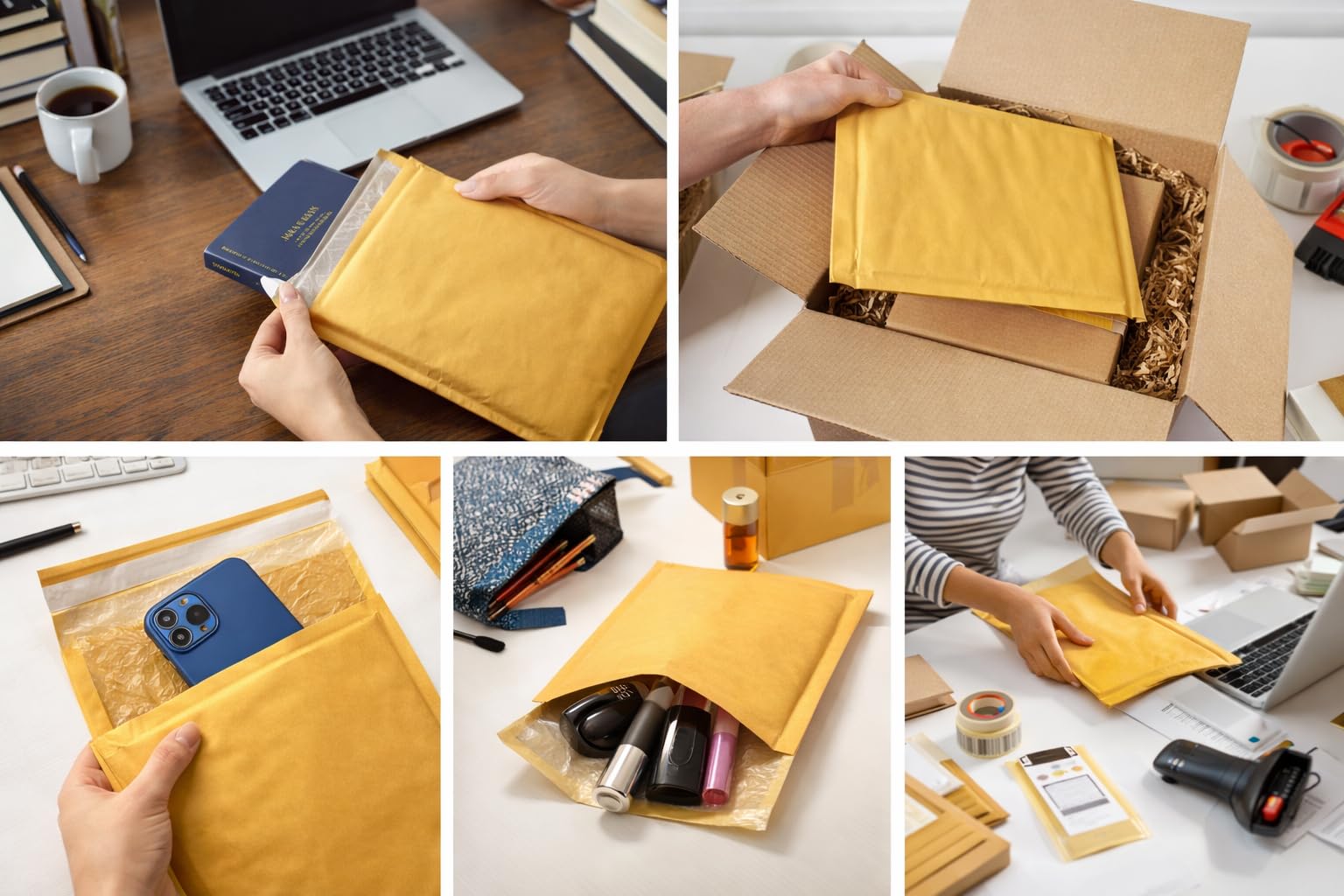 GMS – 100 Sobres Acolchados con Burbuja 27x36cm de Alto Gramaje para Protección y Seguridad en Envíos y Transporte, Cierre Autoadhesivo Resistente, Ecológicos, Color Marrón (100 Sobres (27x36cm))