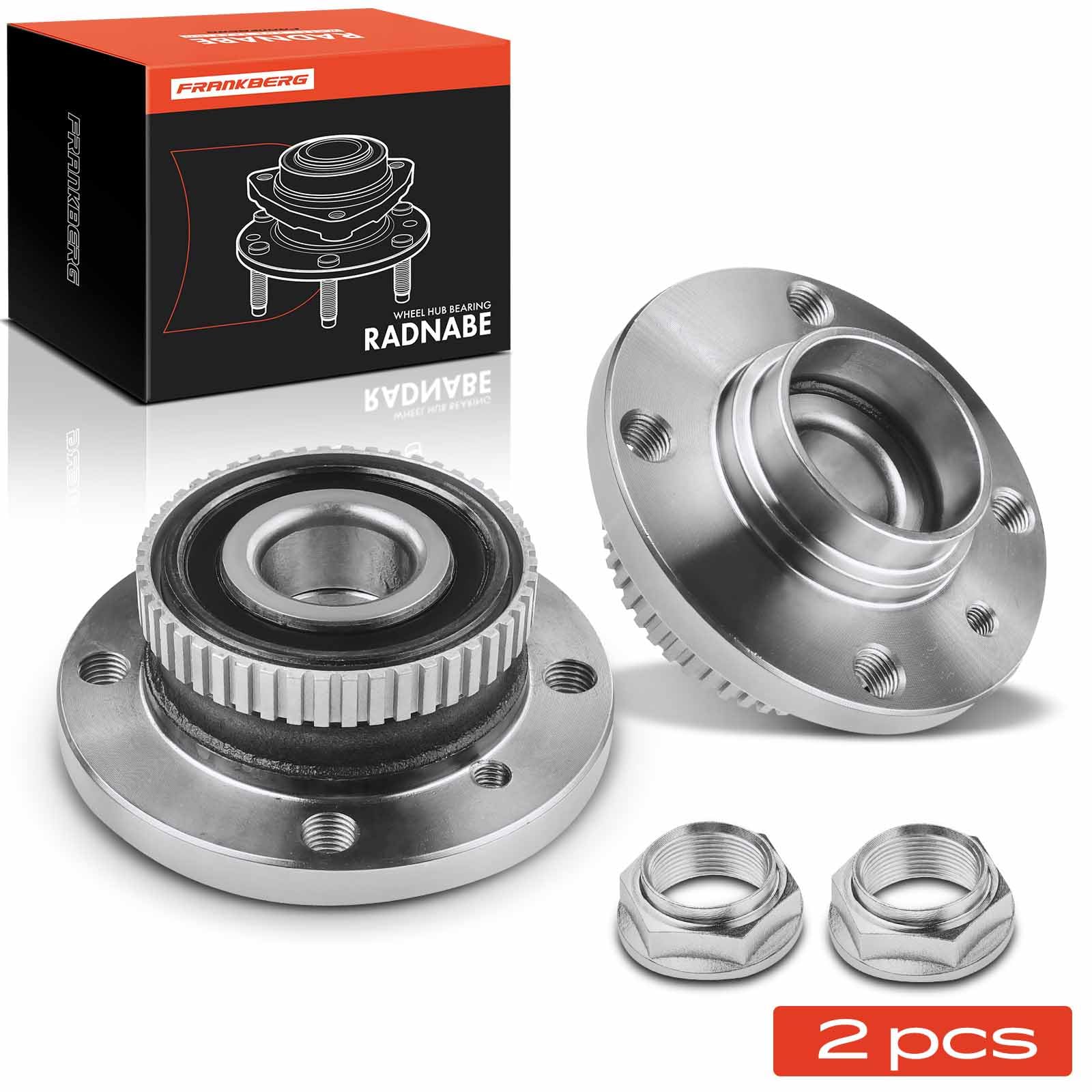 Frankberg Kit 2 rodamientos buje rueda delantera con anillo sensor | Al frente, Con anillo sensor Sensor de Velocidad de las Ruedas Sensor ABS