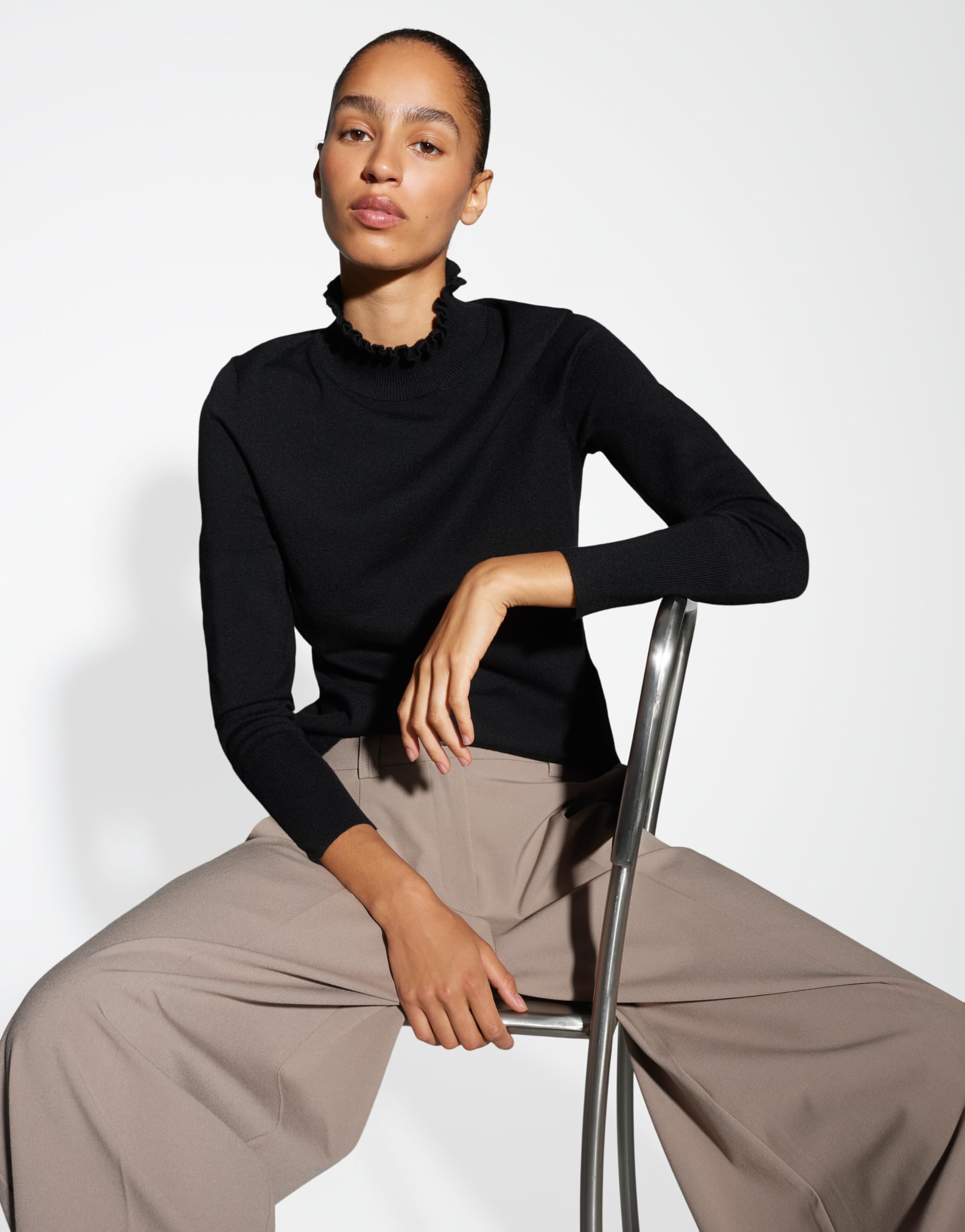 OPUS Damen Pullover | Feinstrickpullover POLLUNA Slim aus weichem Viskose Mix