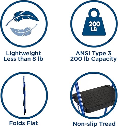 Miniatura 14 de Cosco 11408PBL1E Taburete plegable de tres escalones grandes con empuñadura de goma, platino y OXO Good Grips - Ensaladera grande