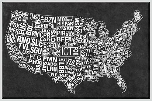 Aeropuertos de Estados Unidos código de abreviatura gris aeropuerto arte de pared arte de pared aviación decoración de avión aeroespacial arte de Aeropuertos de Estados Unidos código de abreviatura gris aeropuerto arte de pared arte de pared aviación decoración de avión aeroespacial arte de