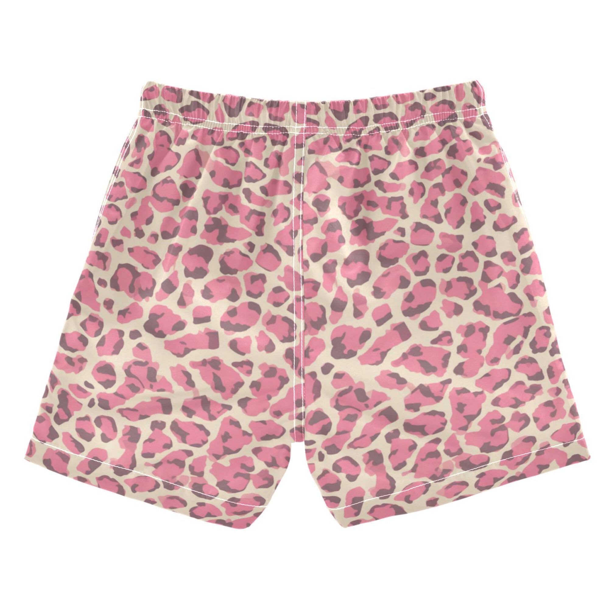 Animal Skin Print Style Boys Swim Trunks Toddler Beach Board Shorts, Quick Dry Swim Shorts Suits 2-16 Years