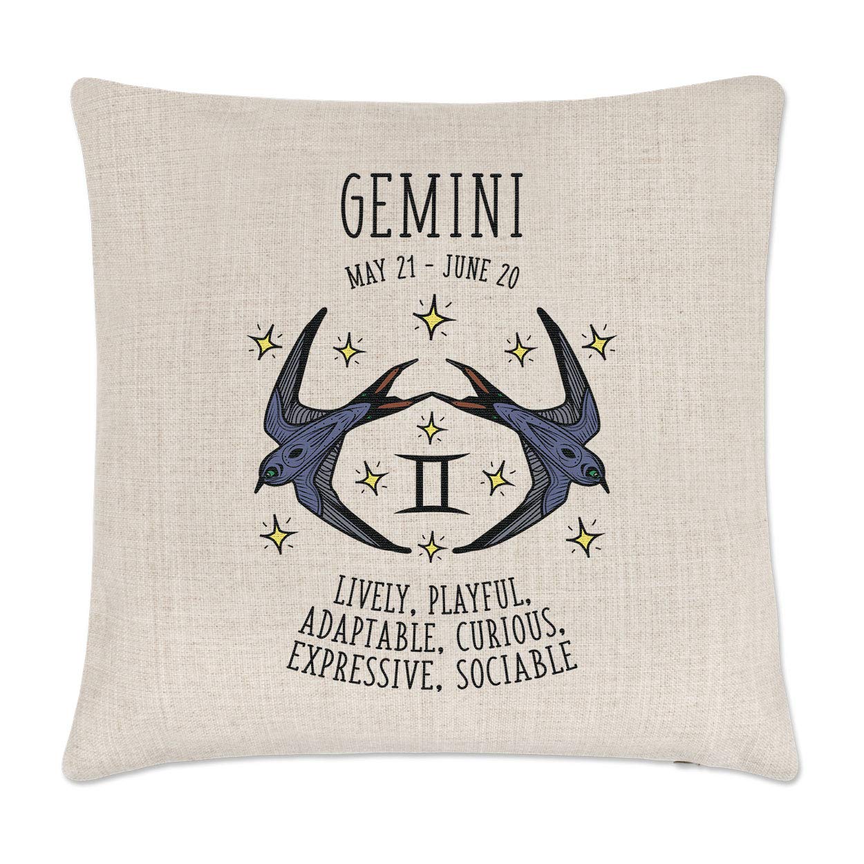 Gift Base Gemini Horoscope Linen Cushion Cover