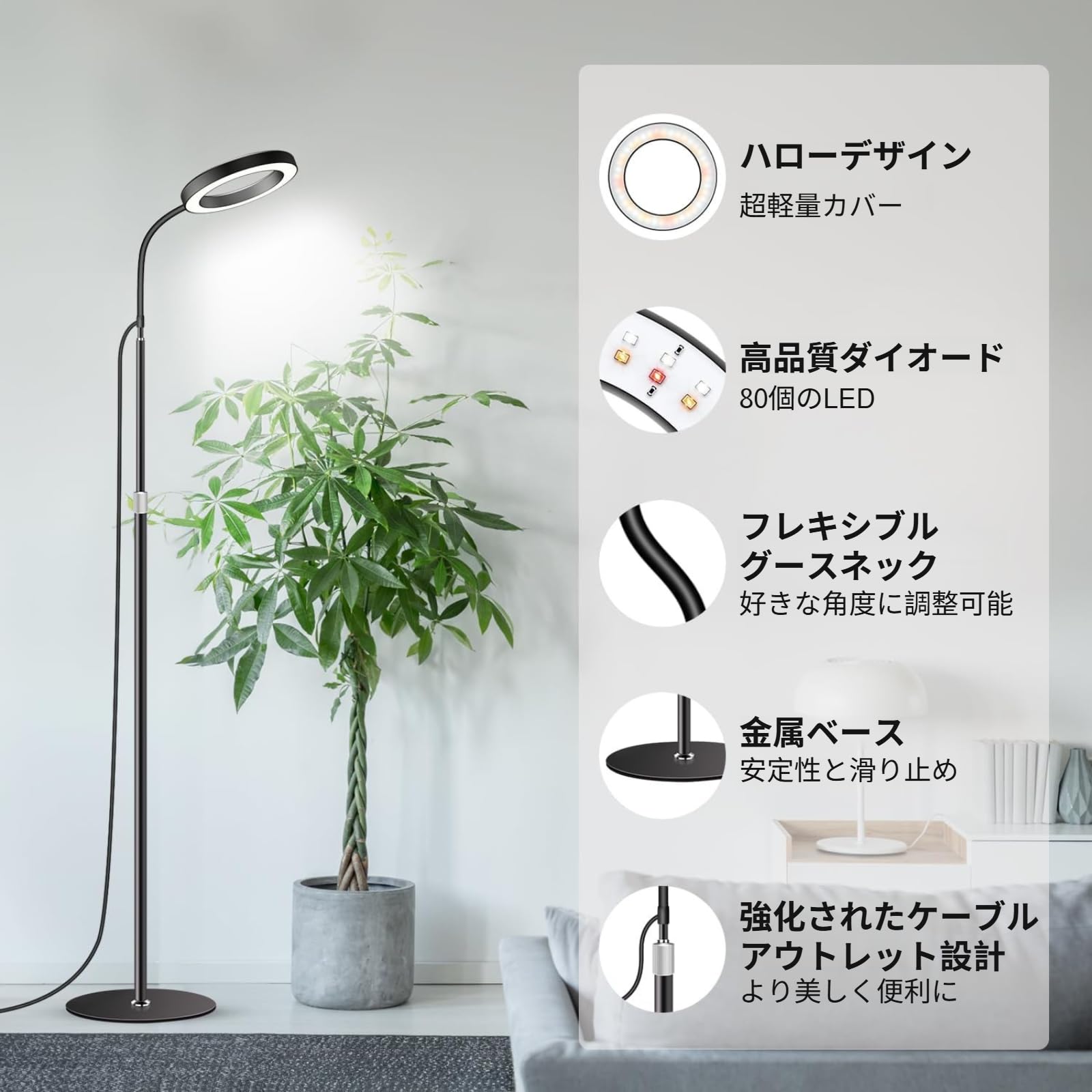Amazon.co.jp: [pronala]植物育成ライト スタンドライト 6インチ天使