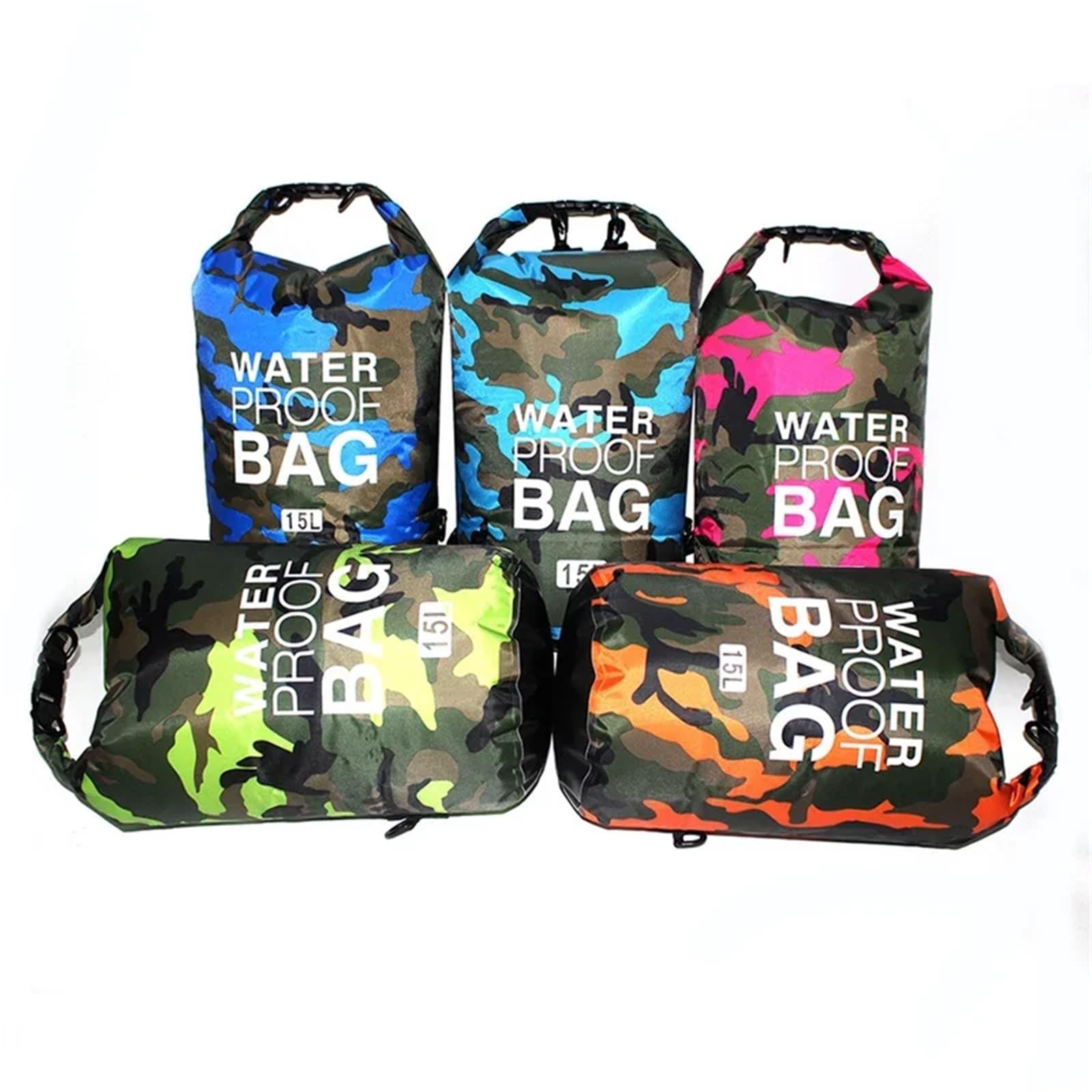 Wasserdichter Beutel Dry Bag Wasserdicht for Frauen Männer, 2/5/10/15/20/30L Outdoor Sport Tasche for Schwimmen Bootfahren Kajak Rafting Fluss Trekking(E1 20L Double Strap)