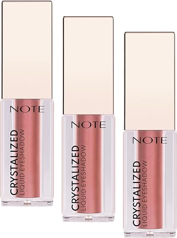 Note Cosmetics Crystalized Liquid Eyeshadow Likit Metalik Göz Farı, 04 Pink Bouquet (3 paketi)