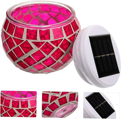 Miniatura 3 de DOITOOL Luces solares de hadas para exteriores, mosaico de vidrio, para botella, funciona con energía solar, resistente a la intemperie, para