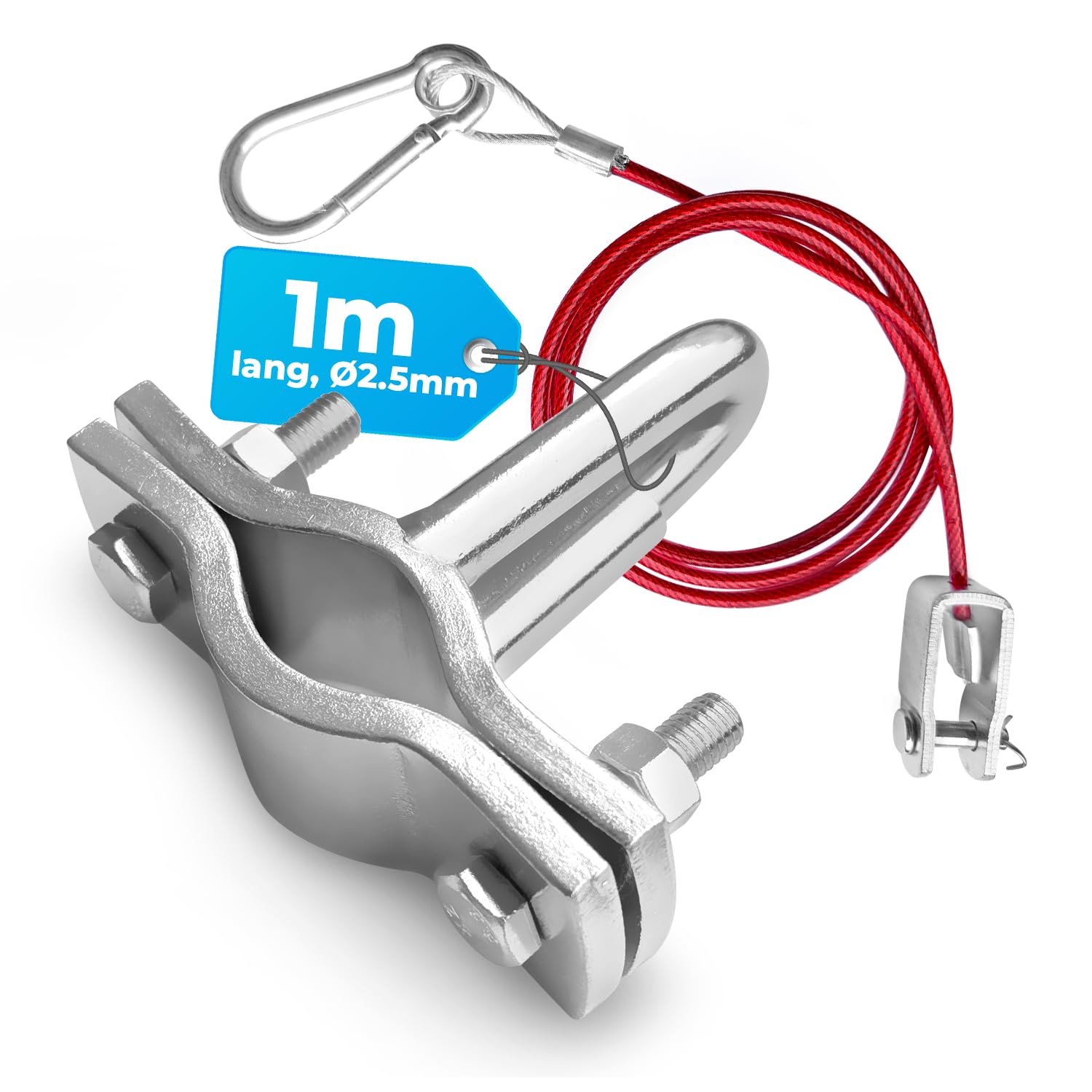 Abreißseil inkl. Hollandöse. Komplettset für Anhänger, Wohnwagen & Trailer. Einfache Montage, universell passend. Zulässig in ganz Europa
