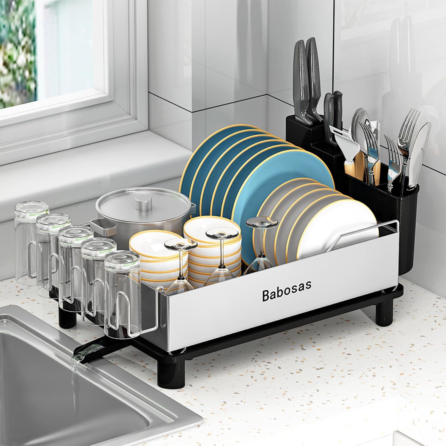 Amazon.com - Dish Drying Rack,Large Capcity 304 Stainless Steel Dish ...