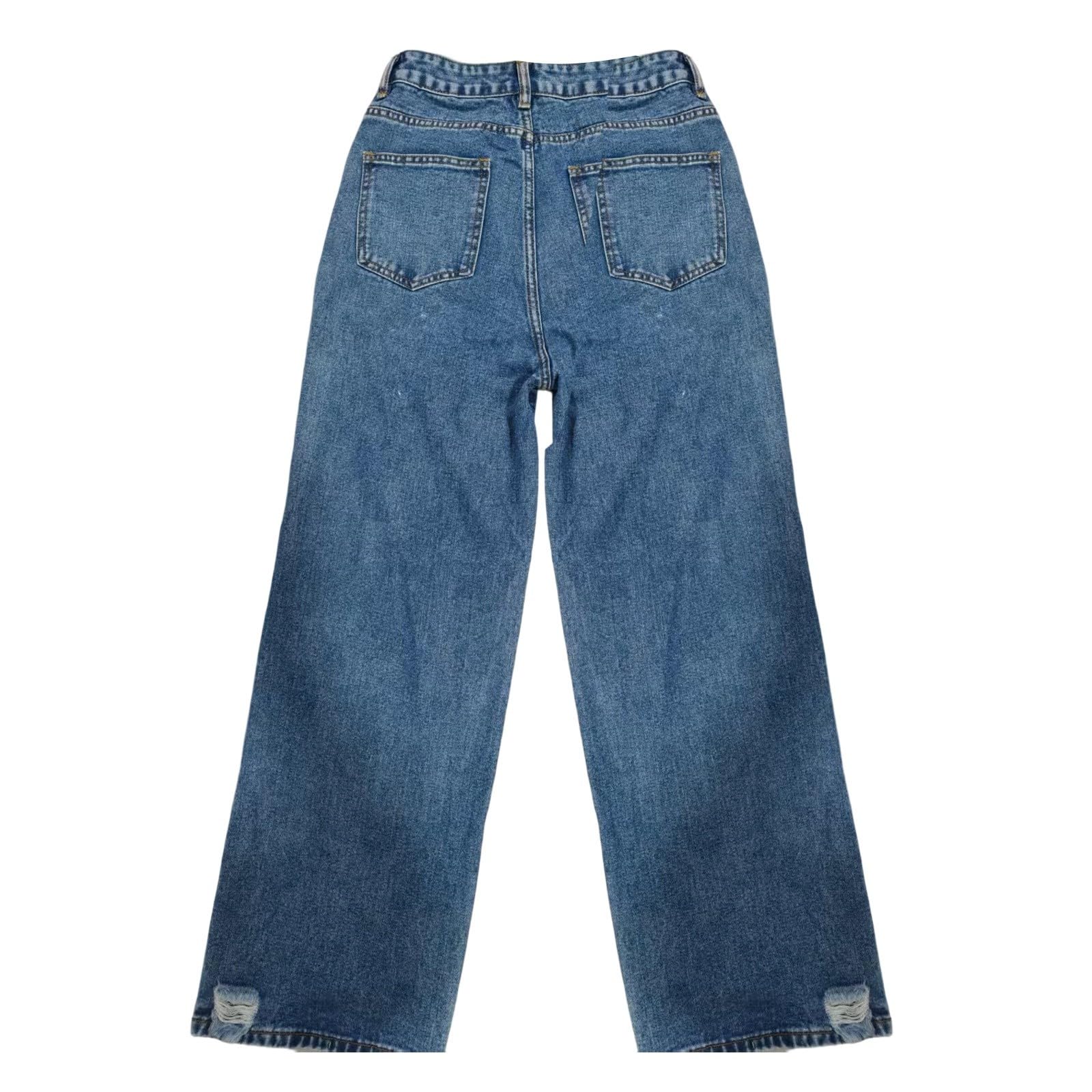 Vaqueros Mujer Acampanados Elásticos Bolsillos Pantalones Anchos Bootcut Bolsillo Deportes Campana Elefante Rectos de Cintura Alta para Desgastados y Ideales Viajes Baile Callejero con Comodidad