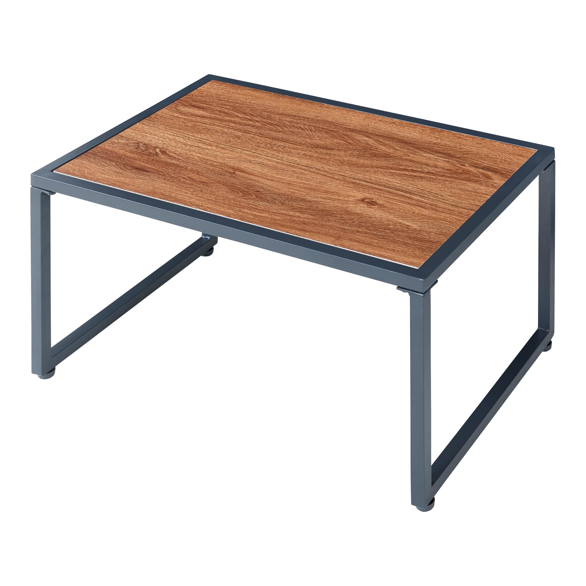 casa.pro Gartenmöbel Set Karg Balkonmöbel Lounge Set 4-teilig Sitzgruppe 3 Sofaelemente mit Couchtisch Outdoor Ecksofa Rattan-Armlehne Kissen wetterfest Dunkelgrau/Rattanoptik