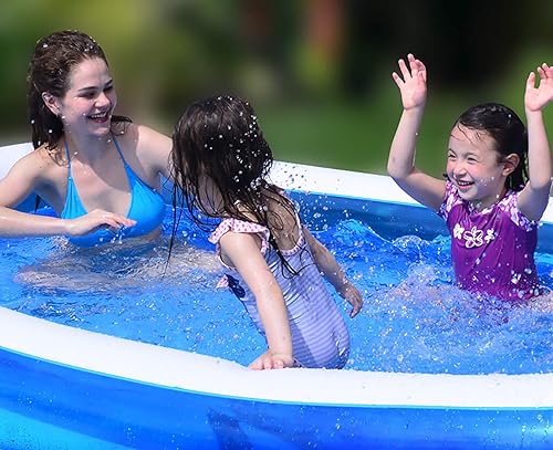 Miniatura 6 de Piscinas inflables piscinas inflables para niños adultos familia piscina grande al aire libre sobre el suelo 103 x 69 x 20 pulgadas