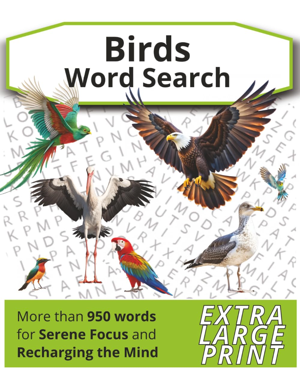 Birds Word Search: Large Print Relaxing Puzzles Inspired by Bird Species, Nature, and the Beauty of the Avian World for Teens, Adults and Seniors (Word Search Puzzle Books)