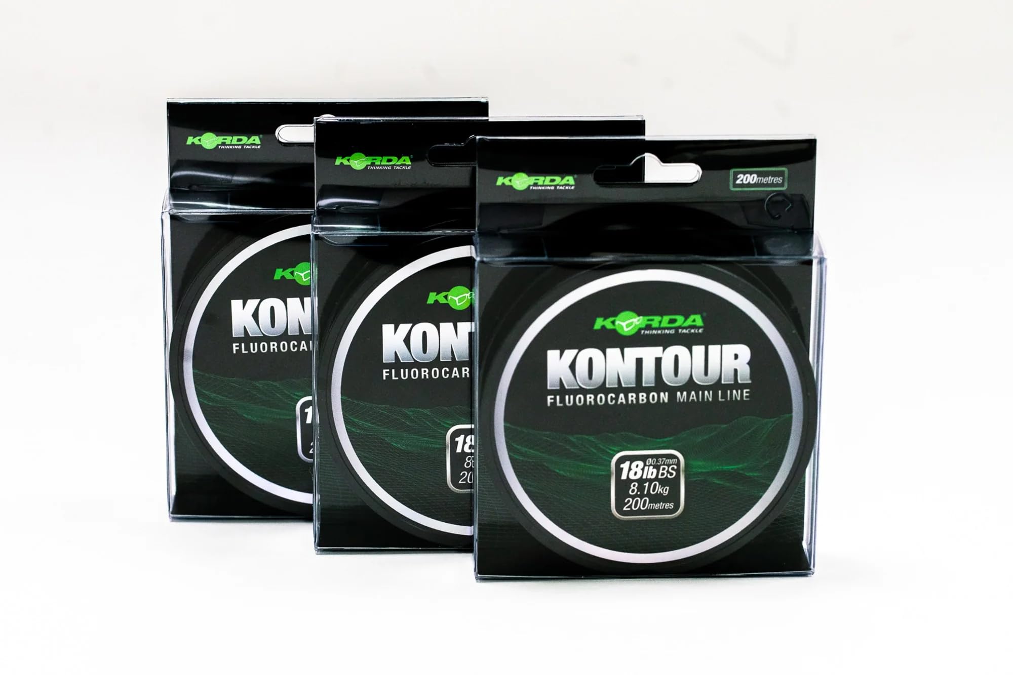 Korda Kontour Fluorocarbon Fishing Line, Transparent, 12 Pound Test, Single Strand