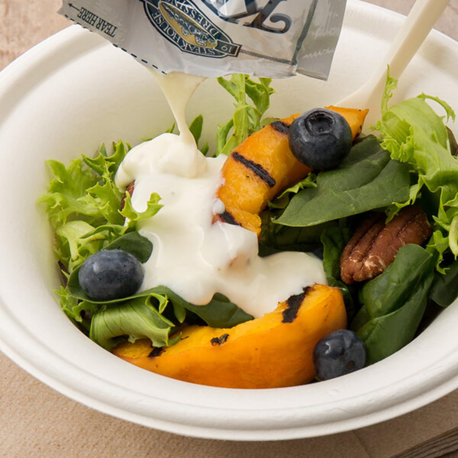 20 Count | Salad Dressing Packets | Individual Single Serve Salad Dressing condiment packets | 1.5 Oz Per Pouch (Blue Cheese)