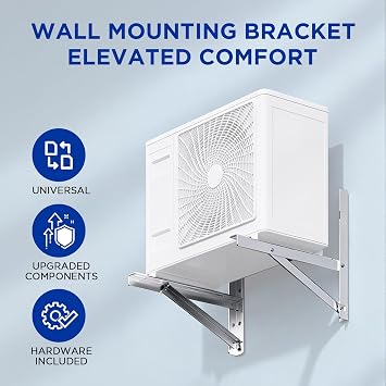 Mini Split Wall Mount Bracket, Heavy Duty Outdoor Wall Mounting Bracket for 9000-36000 BTU Ductless Mini Split Air Conditioner, Heat Pump & Window AC Unit, Support Up to 600 LBS