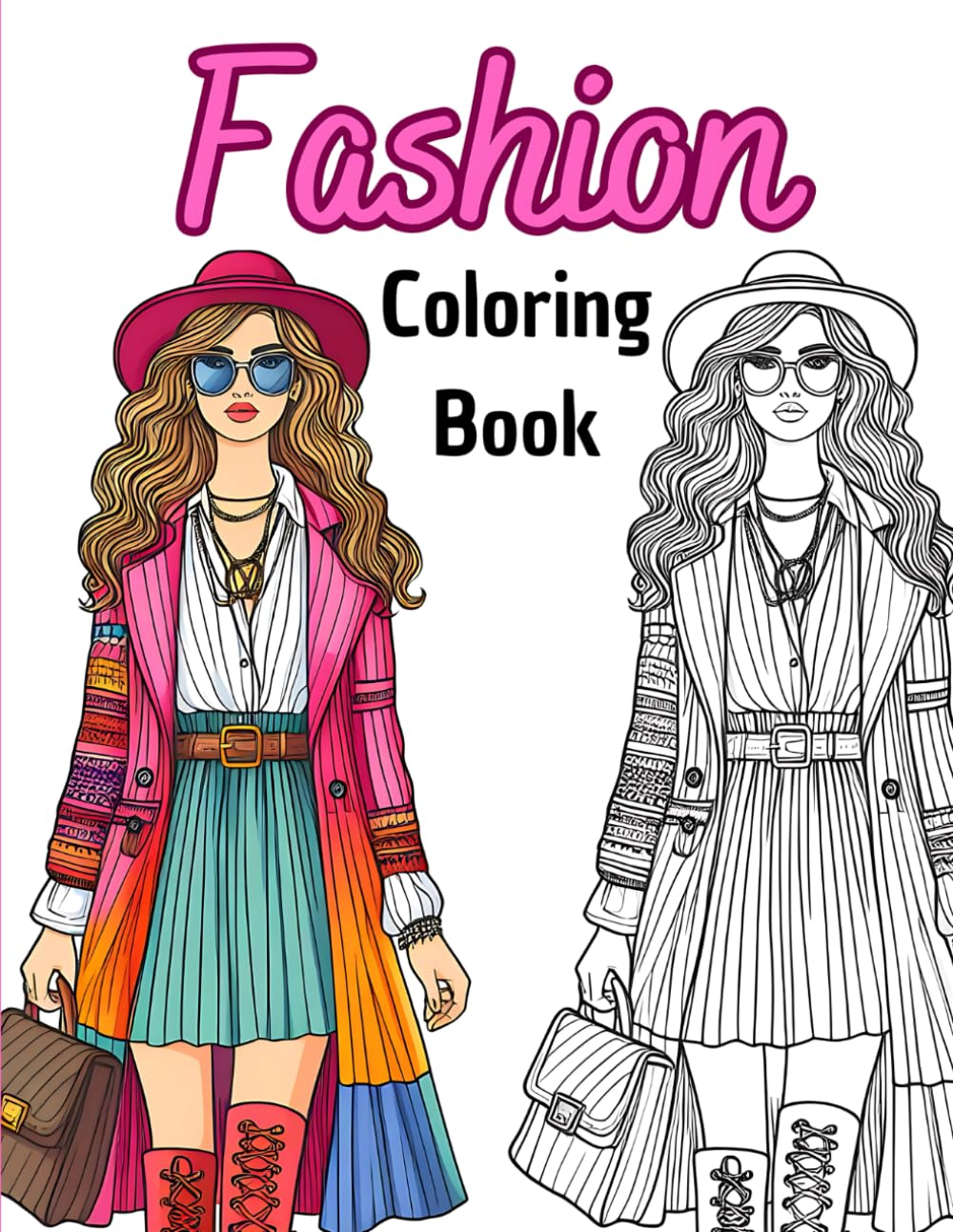 Amazon.com: Fashion Coloring Book: Trendy and stylish coloring book for girls, teens, and adults ...