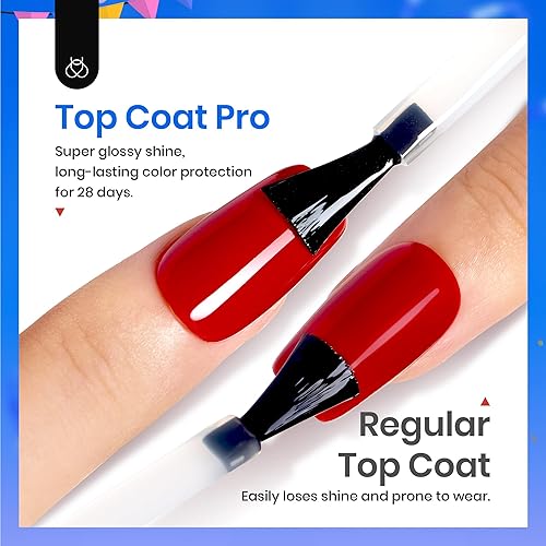 Miniatura 4 de beetles Gel Polish Capa superior de gel que no se limpia  0.5 fl oz (0.5 fl oz), esmalte de uñas de gel de alto brillo de larga duración, esmalte de