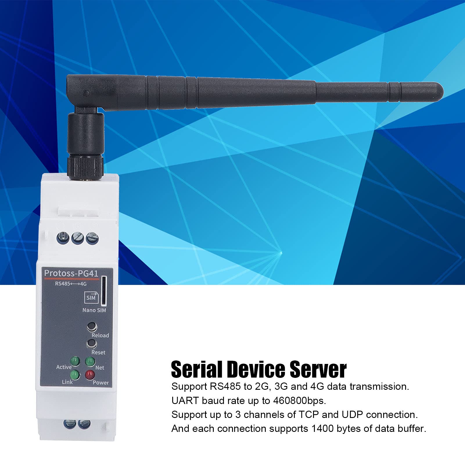 plplaaoo Serwer szeregowy Ethernet do 4G DTU montaż szynowy CAT1 5 13 częstotliwość 9 50 V DC urządzenie sieciowe w jakości przemysłowej do zastosowań zdalnych IoT