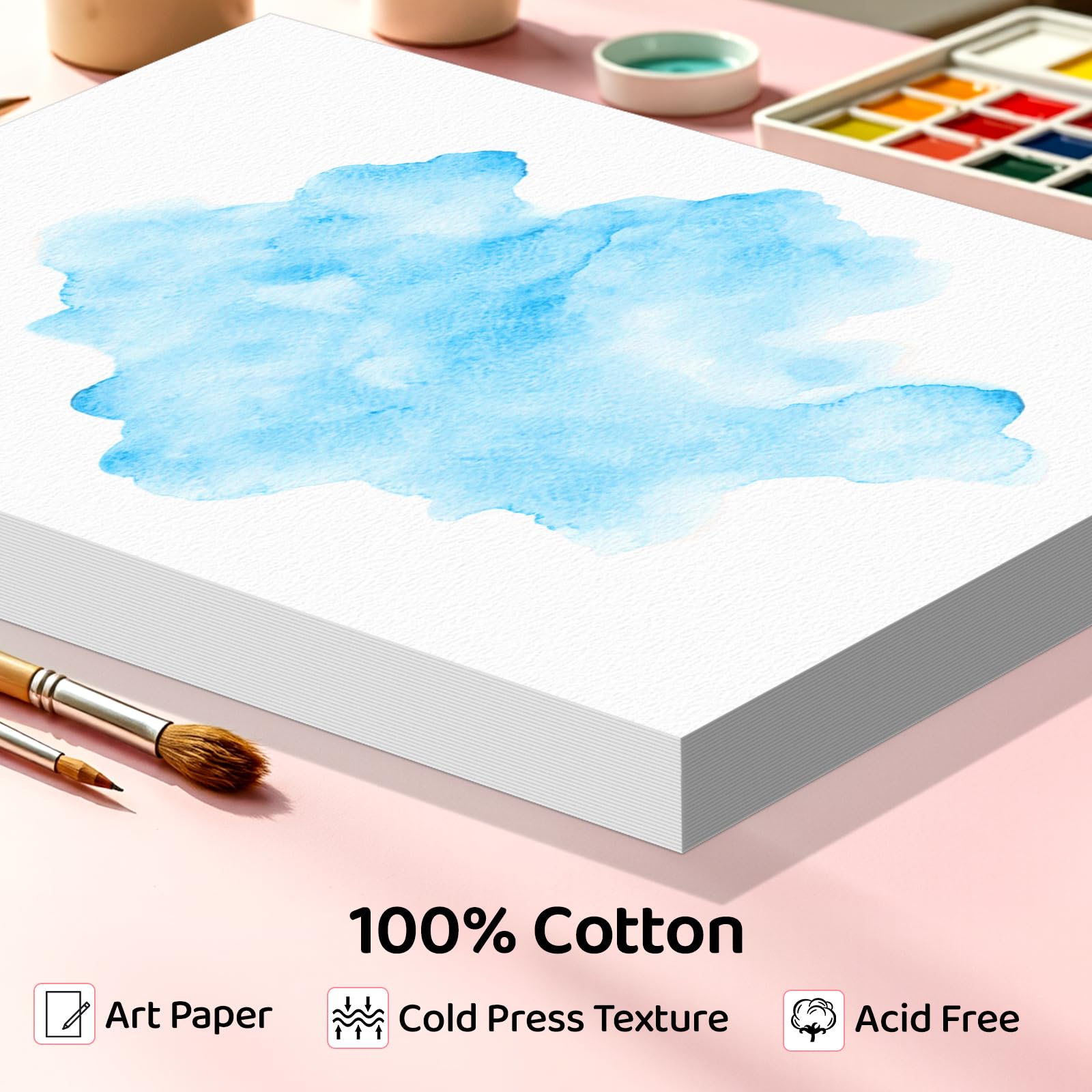 Watercolor Paper 8.5x11 - 30 Sheets -3