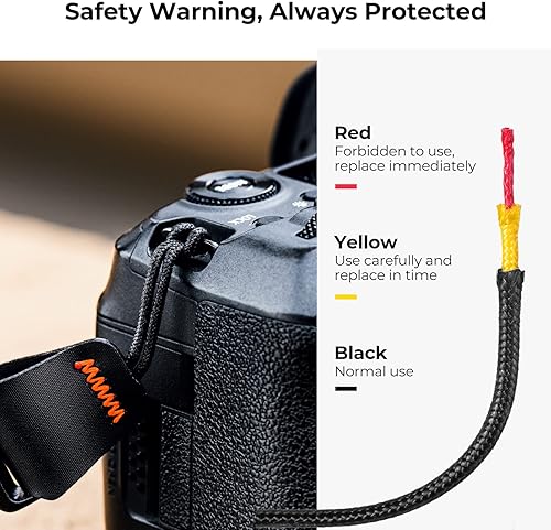 Miniatura 4 de K&F Concept Correa de muñeca para fotógrafos, correa de mano ajustable de nailon para cámara, compatible con cámara Sony Canon Nikon Fuji DSLR SLR