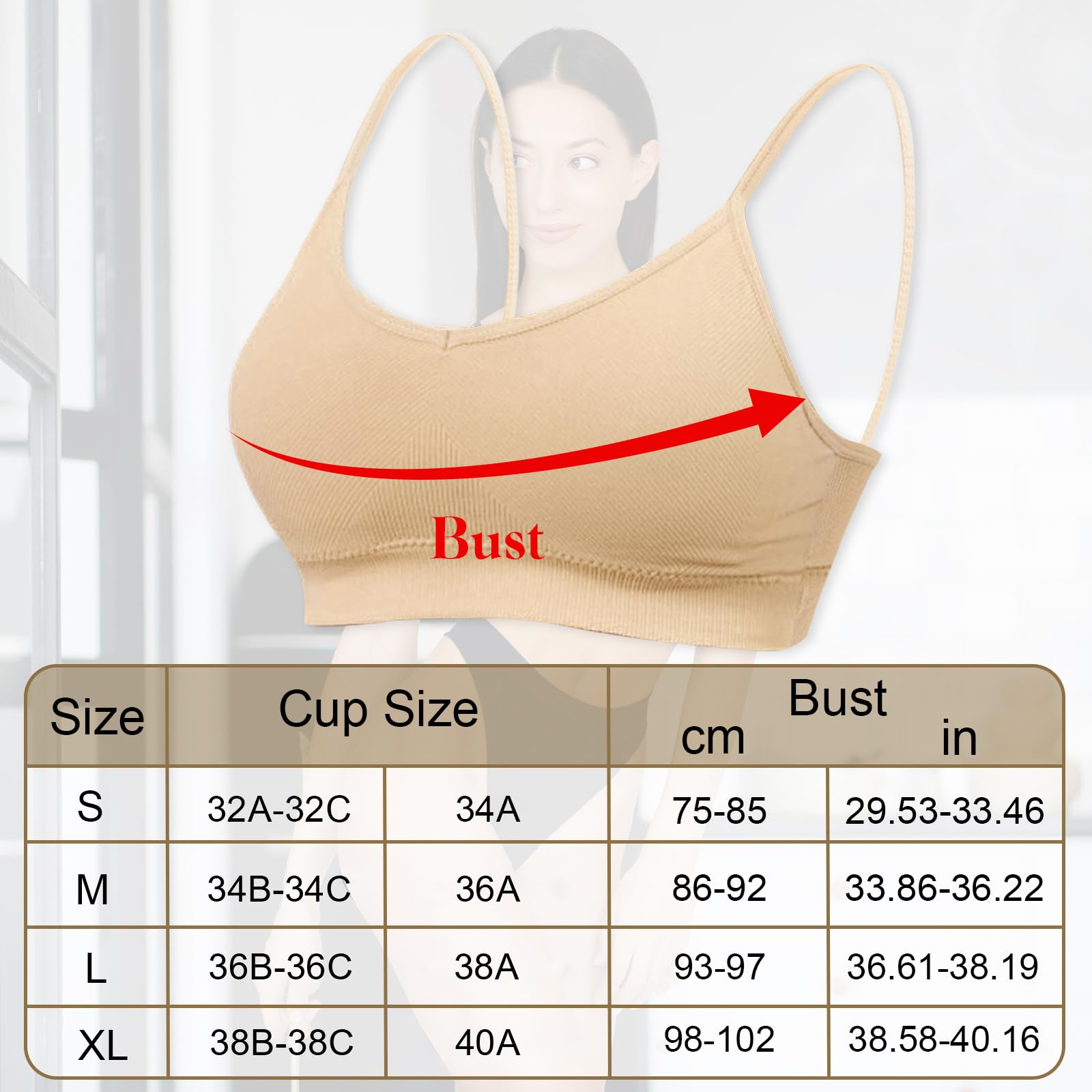 2 Stck BH Damen Ohne Bügel, Nahtloser Bustier Sport Schlaf Yoga BH mit Einzelnem Träger Herausnehmbare Polster