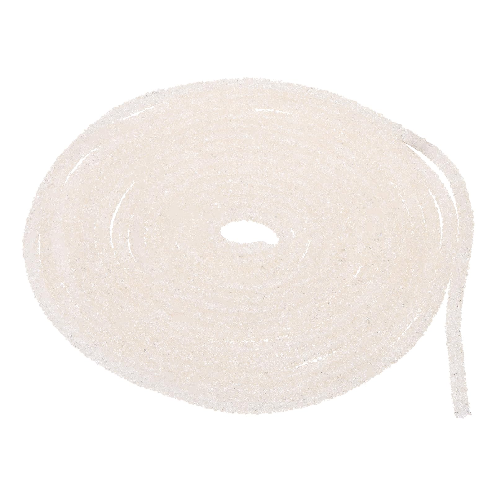 sourcing map 5 Yard 6mm 0.24 inch Glitter Sequins Rope Sequins Rhinestone Tube Cord for DIY Wedding Dresses Costume Clothing Shoes Jewelry Accessory Clear White — view 101