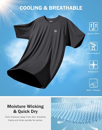 G Gradual Men's Athletic Workout T-Shirts Moisture Wicking Running Shirts
