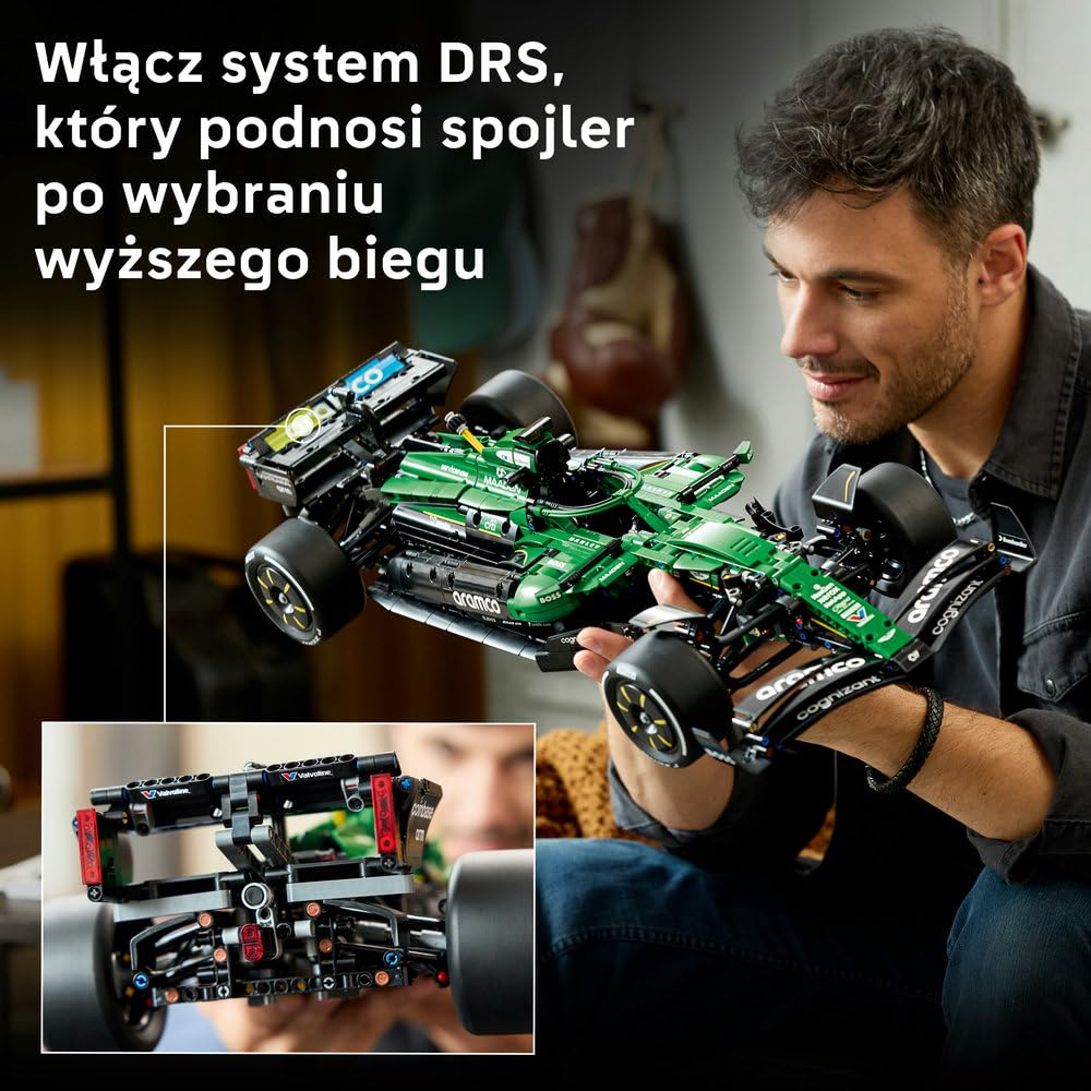 LEGO Technic Bolid F1 Aston Martin Aramco AMR25 42240 | Model wyścigowy F1, klocki konstrukcyjne Technic dla dorosłych, prezent dla fana motoryzacji, 1547 elementów