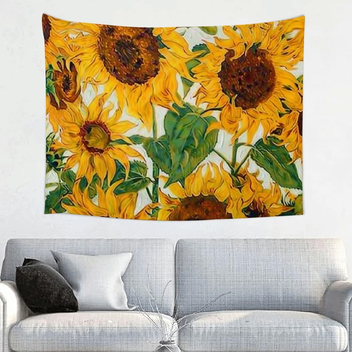 KANXLAN Sunflowers Wall Hanging, 100% Polyester Tapestry for Bedroom, Living Room, Dorm - Soft Throw Blanket & Decorative Wall Decoration, Easy Installation, Machine Washable 40 * 30in
