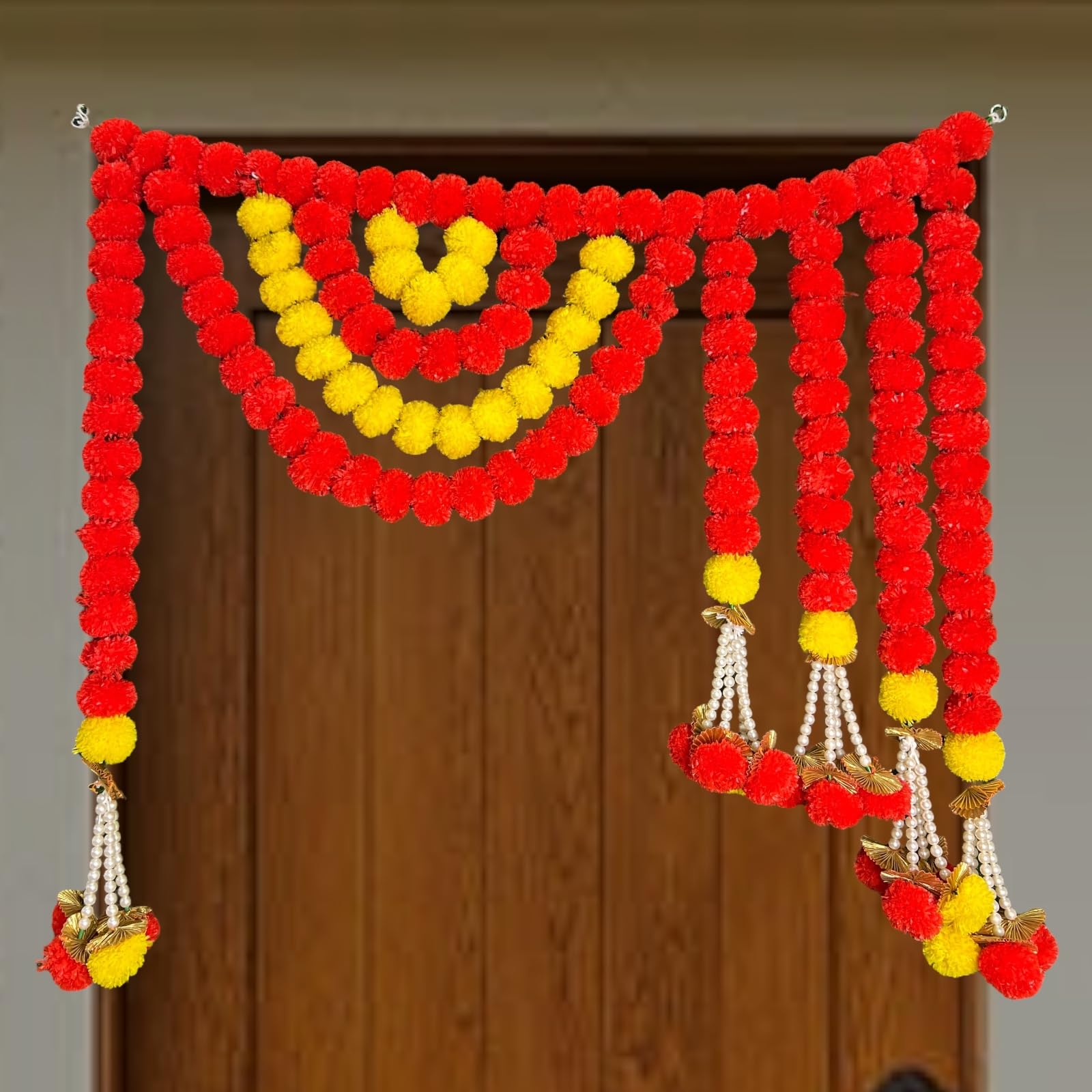 Handmade Marigold & Jasmine Garland - 2 Pack -17