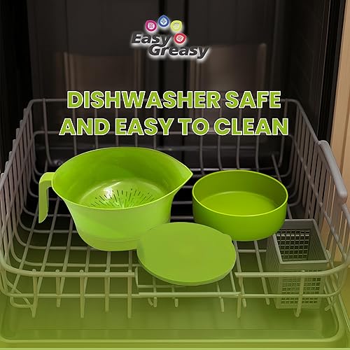 Miniatura 8 de Juego de cocina colador y colador de alimentos, cepas de carne molida y tocino, juego de coladores que enjuaga pasta, arroz, frutas y verduras,