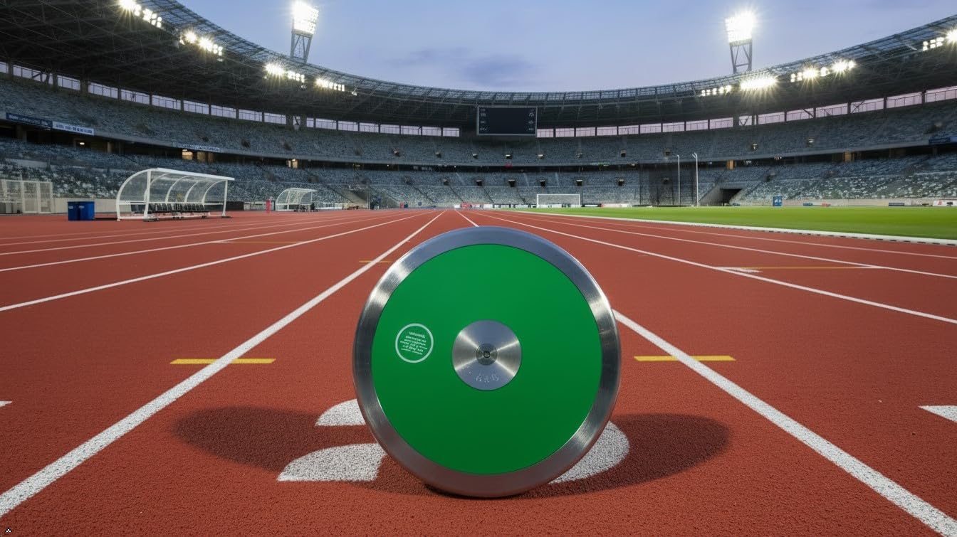 RT Green Sabre Discus. 1k discus. 1 kg discus. 1kg discus. Enhance your discus throwing experience with a discus that embodies cutting-edge technology, robust durability, and exceptional performance.