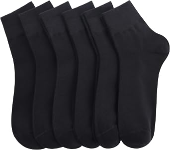 Sakusock Womens Cotton Socks, Soft Thin Breathable Moisture Wicking Ankle Crew Casual Socks 6 Pairs