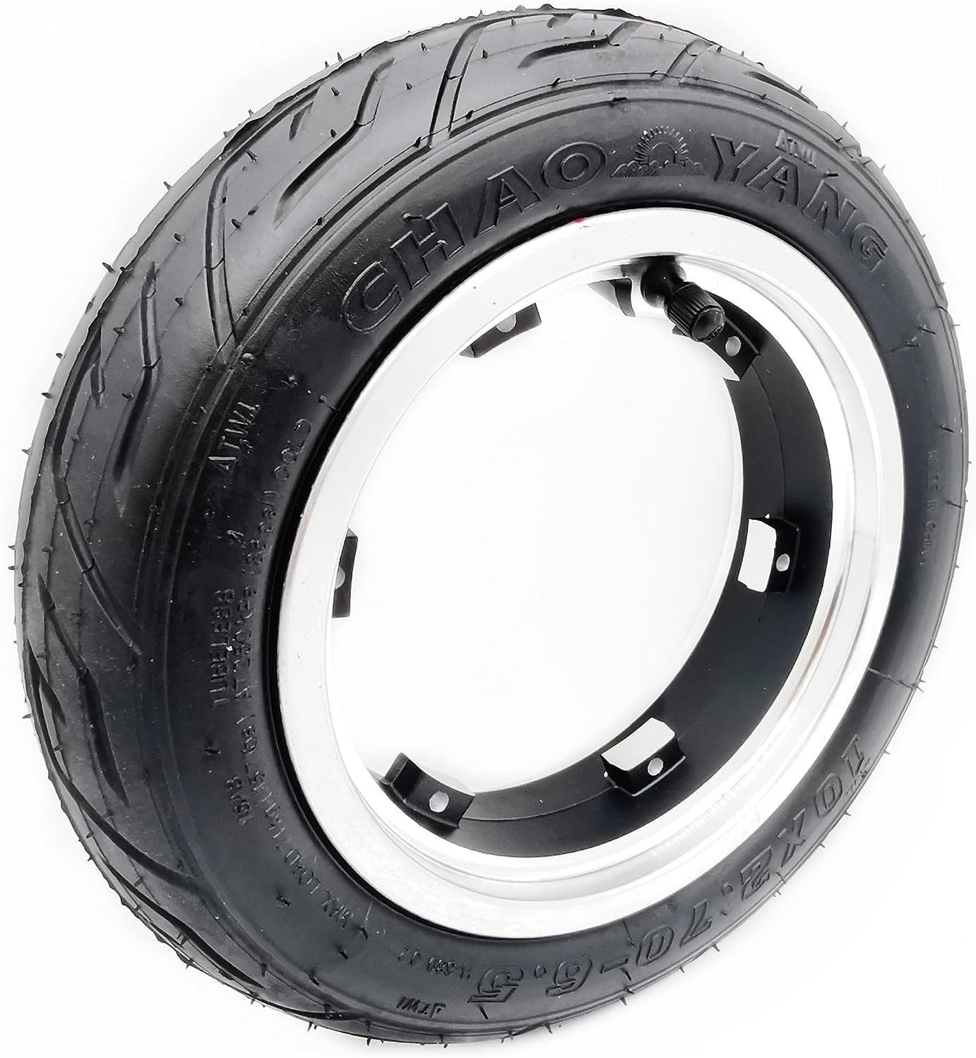 10x2.70-6.5 Tubeless Tires 10 Inch Dualtron III DT3 Tire with Wheel Hub Replace Accessories (hub with tire)