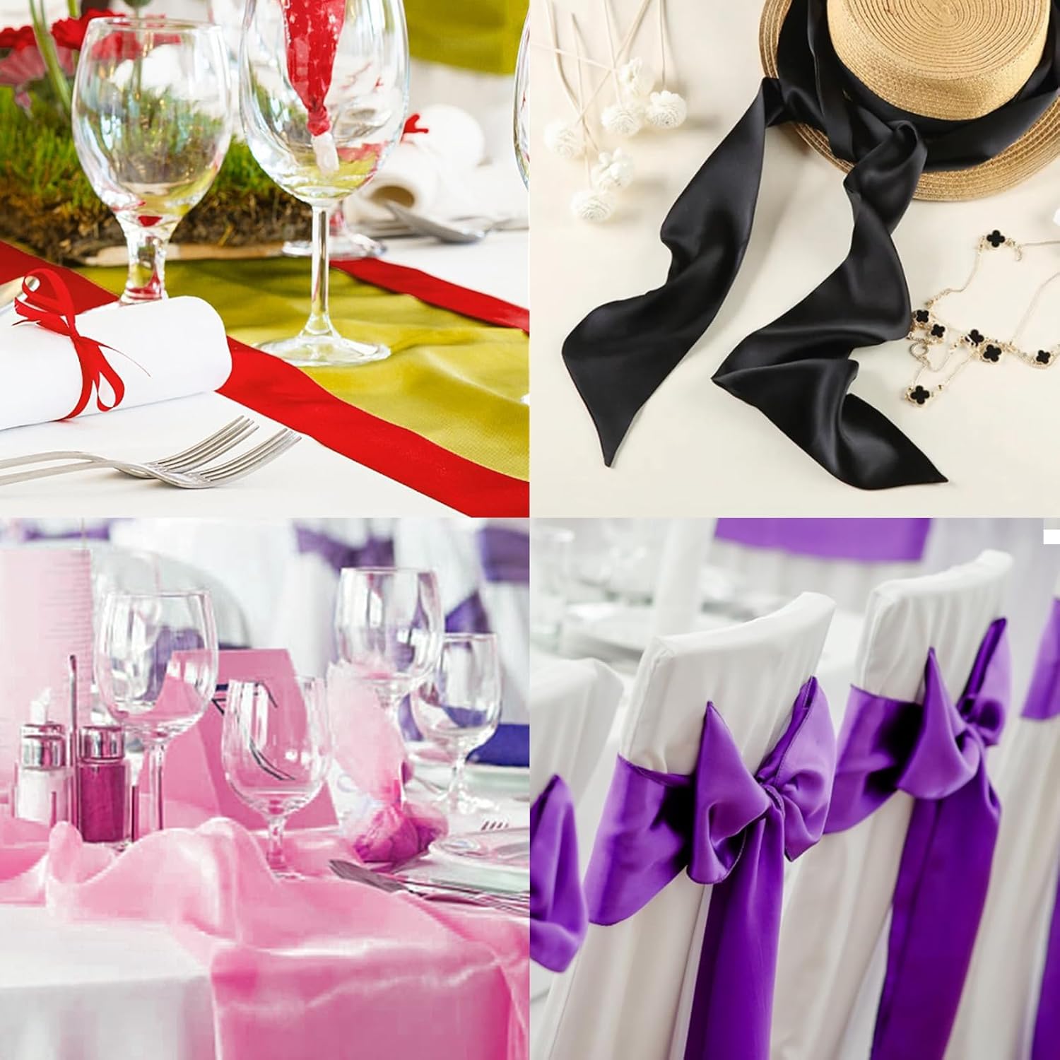 White Satin Ribbon 12 Inches x 25Yards Wide Solid Fabric Large Silk Ribbon for Cutting Ceremony Kit Grand Opening Car Bows Sewing Craft Party Decoration