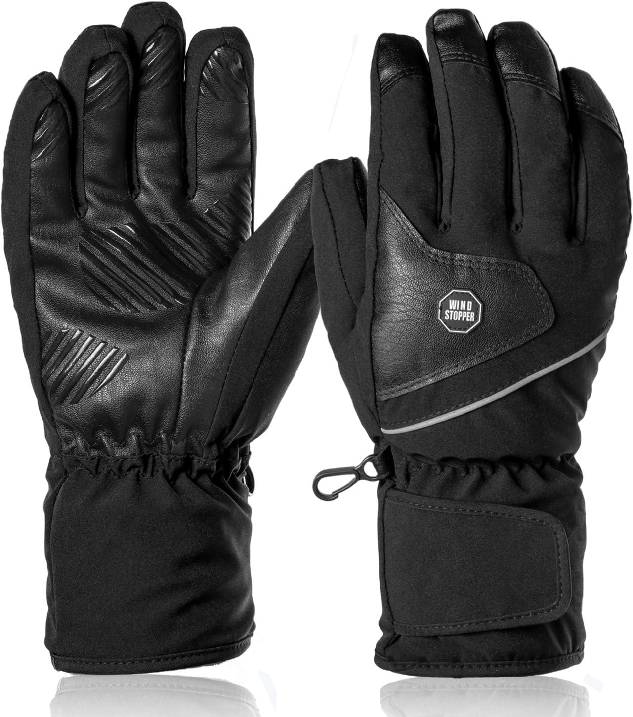 HiCool Winter Ski Gloves for Men Women Double Layer Thicken Warm Snowboard Waterproof Cold Weather Outdoor Gloves : Clothing, Shoes & Jewelry