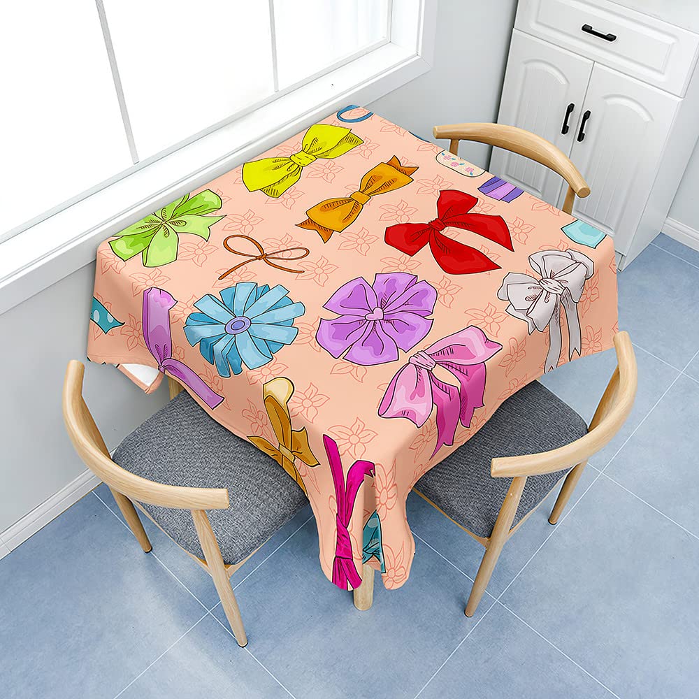 Mateju Tovaglia Quadrata 140x140 Cm, Lavabile E Antimacchia, Stampa 3D Pianta, Poliestere, Per Tavolo Da Pranzo E Ristorante