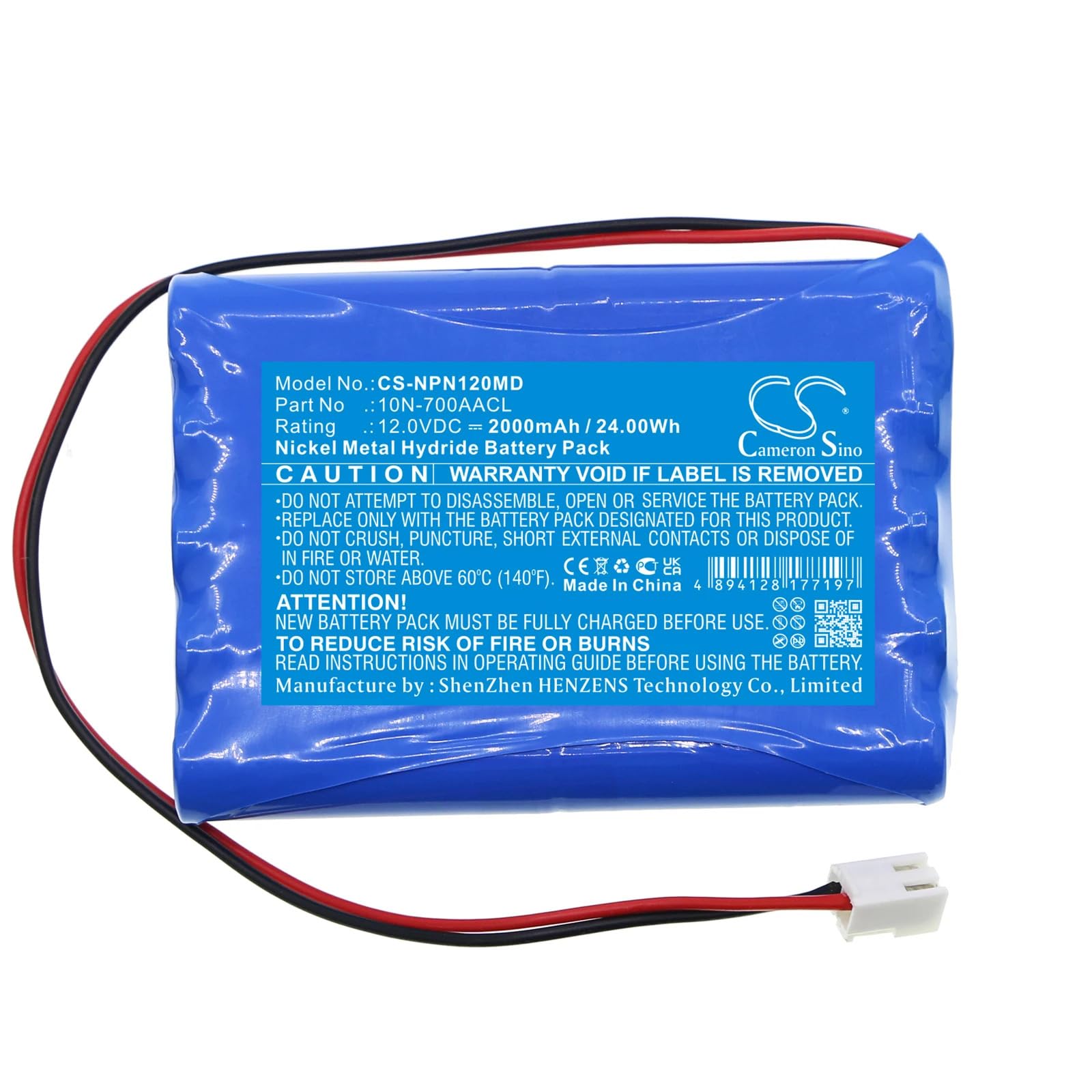 2000mAh Battery For Nipro NCU-12 10N-700AACL