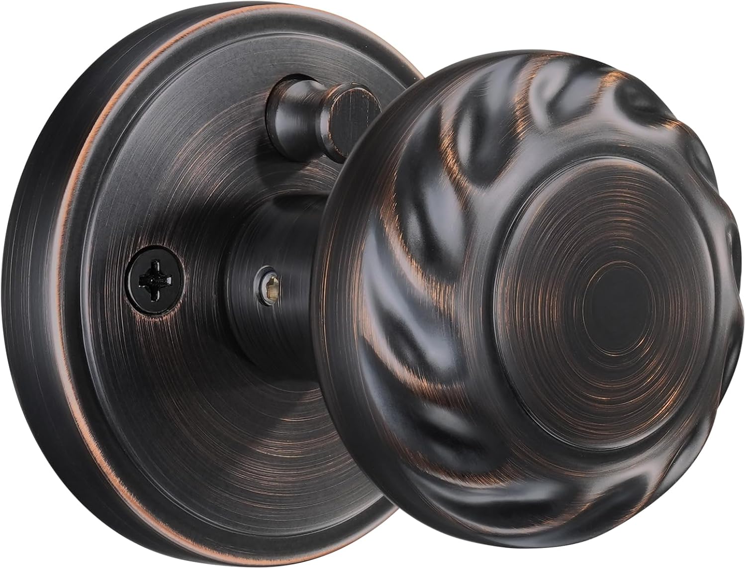 Bronze Door Knobs Interior for Privacy Use, Heavy Duty Zinc Alloy, 1 Pack