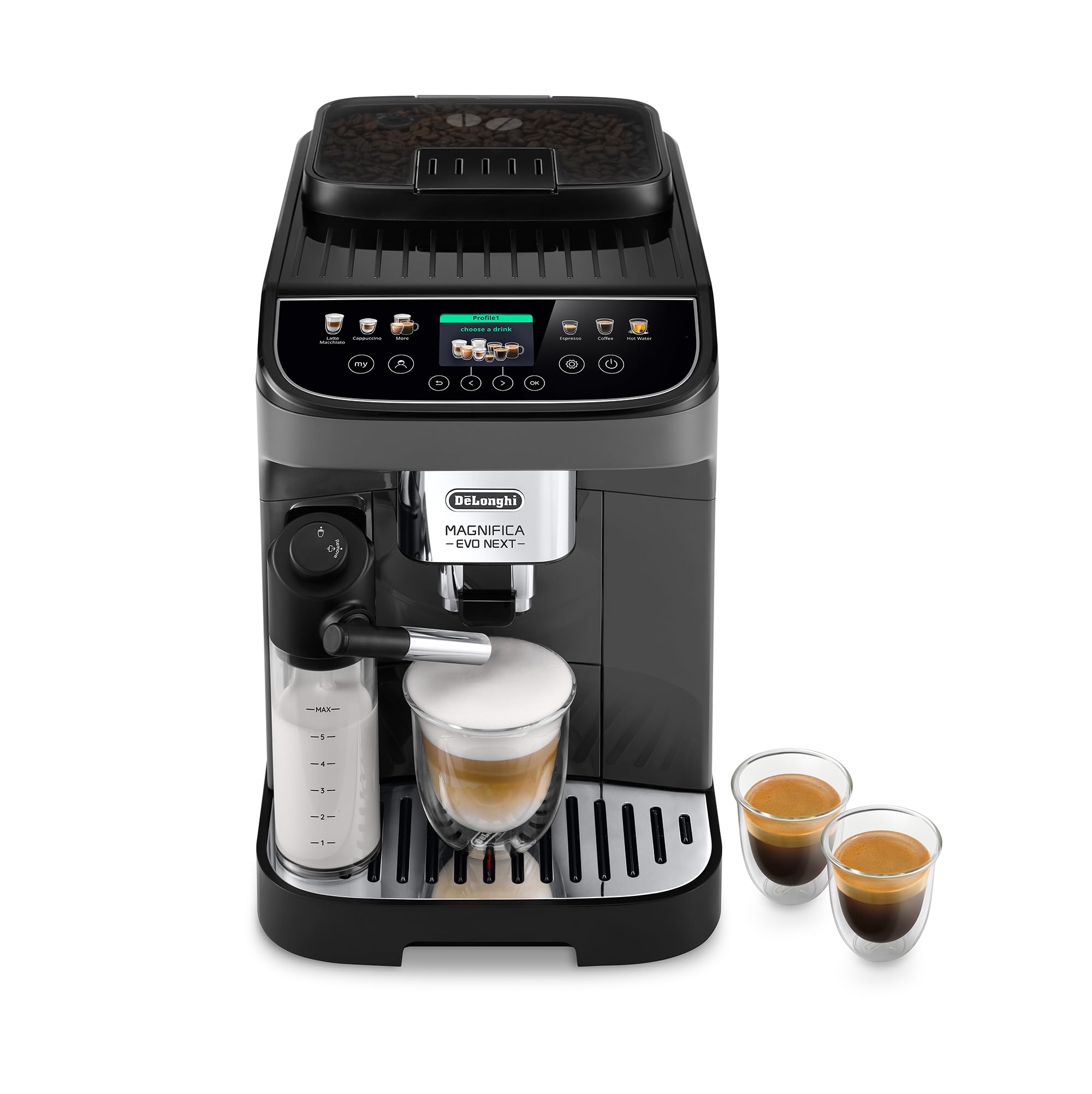 De'Longhi Magnifica Evo Next, machine espresso automatique, mousseur à lait